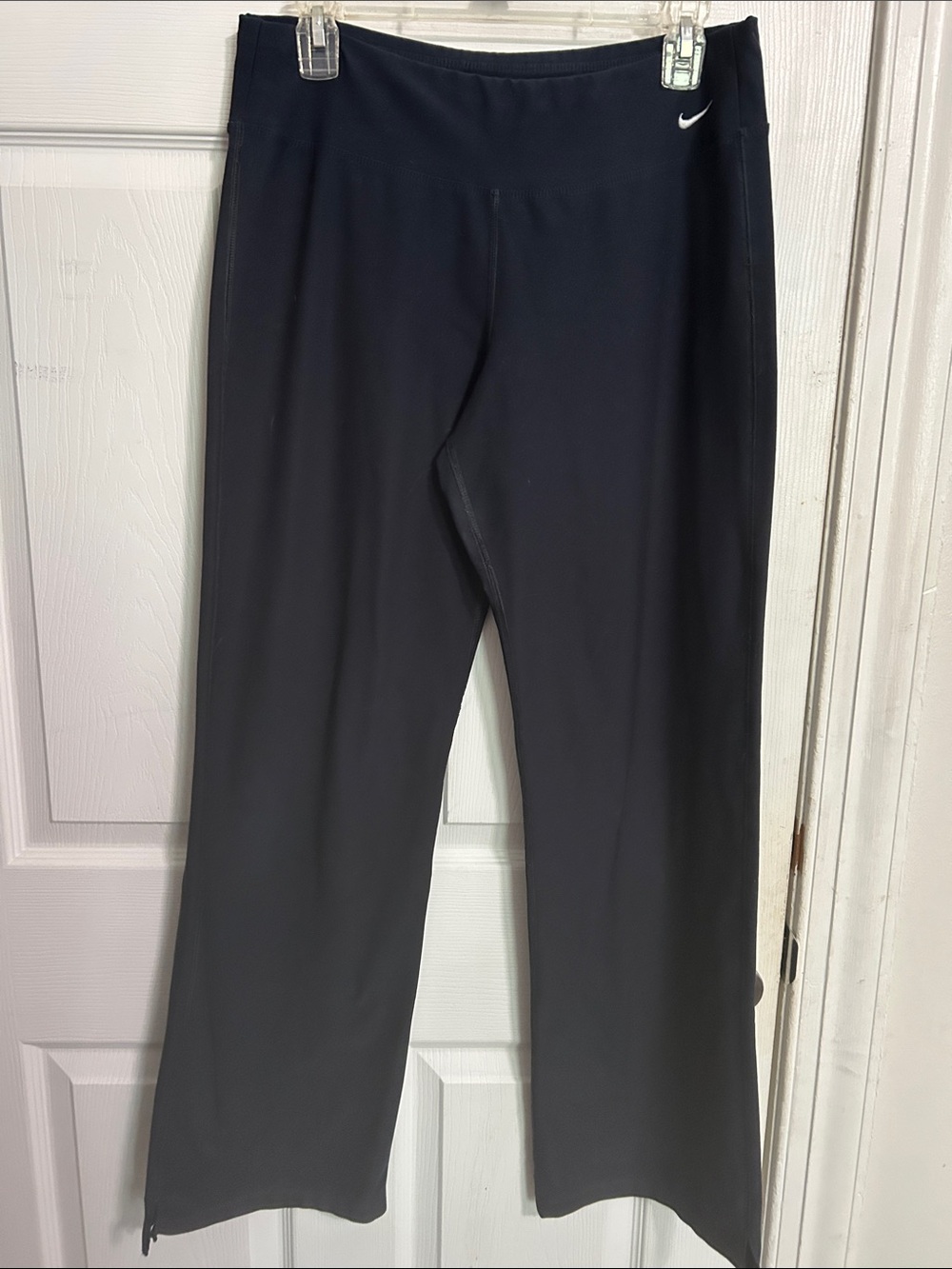 Nike Black Track Pants with Small White Swoosh